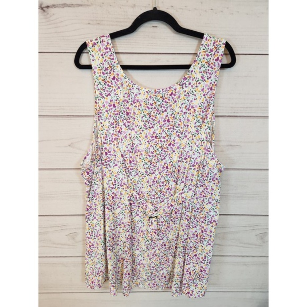 Torrid Womens Multicolor‎ Floral Sleeveless Scoop Neck Button Front Blouse 4X - Picture 2 of 6
